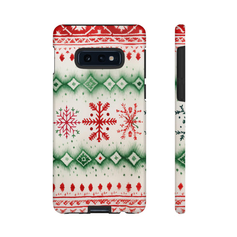Icelandic Watercolor inspired by Christmas Sweaters - Impact Resistant Phone Case Samsung Galaxy S10E Matte